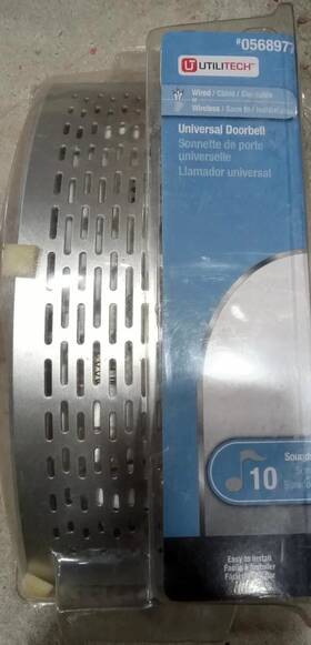 0568978 Utilitech Universal Wired Or Wireless Doorbell Chime 10 Sounds Sealed