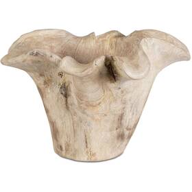 17135 Uttermost Teak Flow White-washed Wood Outdoor Bowl
