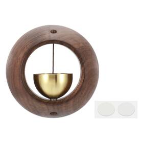 Uxcell 639664691615 Shopkeepers Bell Wood Door Chime Hanging Magnetic Brown Round