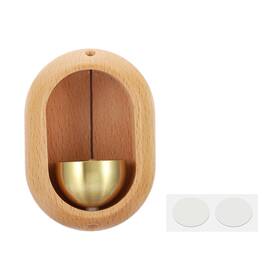 Uxcell 639664691646 Shopkeepers Bell Wood Door Chime Hanging Magnetic Beige Oval