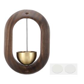 Uxcell 639664691707 Shopkeepers Bell Wood Door Chime Hanging Magnetic Brown Window