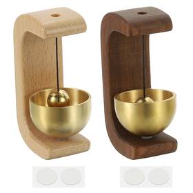 Uxcell 678202059333 2 Set Shopkeepers Bell Wood Door Chime Hanging C-shape