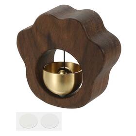 Uxcell 678202059401 1 Set Shopkeepers Bell Wood Door Chime Hanging Brown Cat Paw