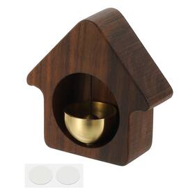 Uxcell 678202059456 1 Set Shopkeepers Bell Wood Door Chime Hanging Brown House