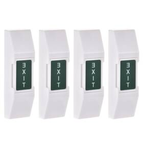 Uxcell 680520107818 4pcs Push To Exit Button Release Switch Door Access Control System 12v 3a White