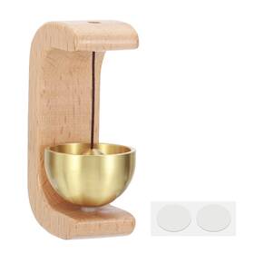 Uxcell 683867405579 Shopkeepers Bell Wood Door Chime Hanging Magnetic Jingle Beige C Shape