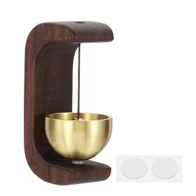 Uxcell 688391555677 Shopkeepers Bell Wood Door Chime Hanging Magnetic Jingle Brown C Shape