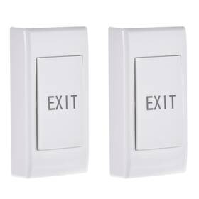 Uxcell 752374941426 2pcs Push To Exit Button Release Switch Pc Panel 86mm X 43mm Dc 12v 3a White
