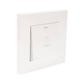 Uxcell 784958203521 Doorbell Push Button Switch Wall Mounted Resettable Square White Ac 250v 16a