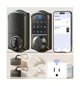 Ve017g Veise 975331688620 Wi-fi Keyless Entry Door Lock With Fingerprint Remote App Contr