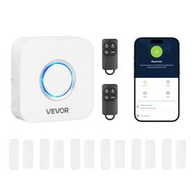 T9-ty Vevor Door Chime 6 Sensors And 1 Receiver Wireless Alarm Contact Sensor