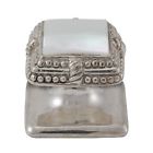 K1145 Vicenza Designs Square Mother Polished Pearl Silver Gioiello Nacre
