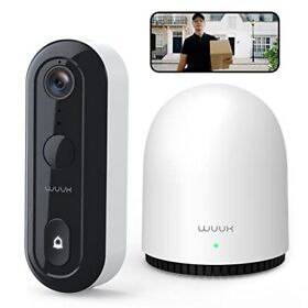 Video Doorbell Wireless 2k Hdr Wuuk Smart Camera Battery Powered