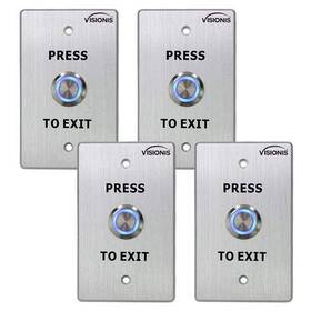 Vis-7001 Visionis 793811571967 4 Pack Fpc-7497 Indoor Outdoor Weather Waterproof Ip65 Stainless Ste