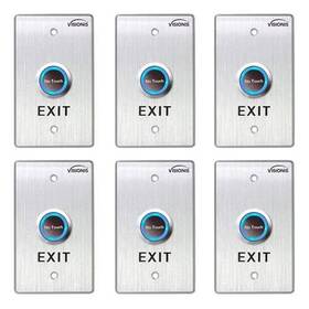 Vis-7013 Visionis 793811572476 6 Pack Fpc-7548 Indoor Stainless Steel No Touch Request To
