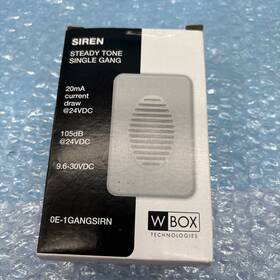 0e-1gangsirn W Box Wbox Flush Mount Single Gang Steady Tone 24 Vdc Alarm Siren