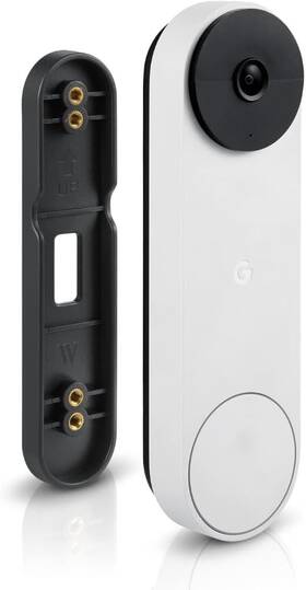 Wasserstein 4895230314494 No-drill Mount Compatible With Google Nest Doorbell Black