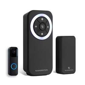 Wasserstein 895230322437 Wireless Doorbell Chime For Blink Video 1 Pack Black