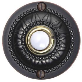 Ww018orb Waterwood Solid Brass Pearl Bloom Doorbell In Oil Rubbed Bronze