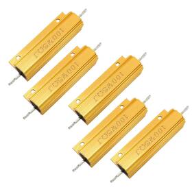 Waz240321023 Waziaqoc 5 Pcs 100w Ohm Aluminum Case Resistor Screw Tap Chassis Mounted L