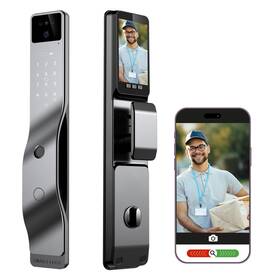 F42ya We Technology Smart Door Lock With 3d Face Recognition 1080p Camera Doorbell And Video Inte
