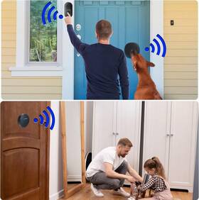 Weird Tails 445024642646 Wireless Doorbell Dog Bells For Potty Training Waterproof Chime