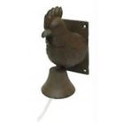 0184s-4027 Wholesale Gifts Bell Rust Cast Rooster Country Iron International