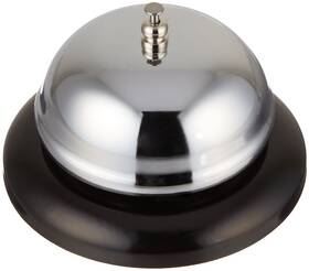 Winco 842169109329 Bell 4-inch Diameter Chrome Black