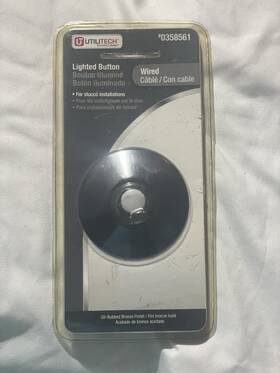 Ut-613-01 Wired Utilitech Lighted Push Button For Doorbell