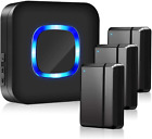 Wireless Door Chime Doorbell Alarm Sensor For Business When Entering Black
