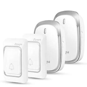 Wireless Doorbell 2 Receivers Transmitters Strong Signal 1300ft Range 58