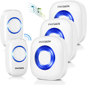 Wireless Doorbell Physen Waterproof Chime Kit Operating At 1300-ft Ran