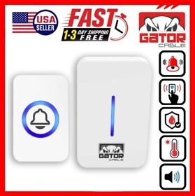 Wireless Doorbell Plug-in Led Lights Waterproof Long Range Receiver Remote Loud