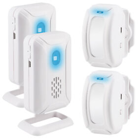 Ks-sf20r Wireless Pir Motion Sensor Alarm Detector Home Entry Doorbell Store Welcome 2pcs