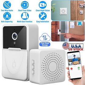 Wireless Wifi Video Doorbell Security Intercom Camera Bell Chime Night Vision