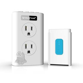 Hl-db100 Wisefam Wireless Doorbell With Night Light Extra Outlets Waterproof Glowing White