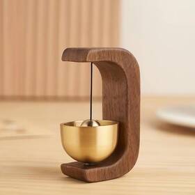 Wkhoki 934165056487 Hanging Doorbell Suction Door Type Solid Wood Wind Chime - For Op