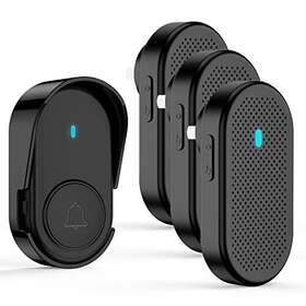 Ip65 Wonderful Home 702909993468 Wireless Doorbell With 3 Plug-in Receivers Waterproof Door Chime Operating