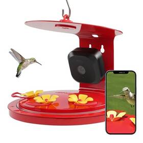 Woodstream Corporation 078978258976 Smart Camera Hummingbird Feeder 20 Oz Nectar Capacity Motion Activated