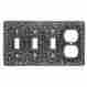 Wp7017 Vicenza Designs San Michele Wall Plate With Triple Toggle And Outlet Ope