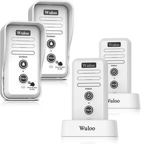 Wuloo 445057770798 Wireless Intercom Doorbell Chime For Home Intercomunicador 2t2 White