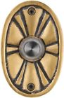 Ww005ab Waterwood Hardware Solid Brass Oval Flower Doorbell
