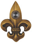 Ww153ab Waterwood Hardware Fleur De Lis Brass Small Doorbell