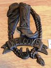 X.4.5 Unbranded Cast Iron Western Welcome Boot Metal Door Knocker 7 New Heavy Duty 674956522062