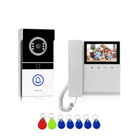 Ep4-idt-yinbai-1to1 Xavhal Doorbell Camera With Monitor Kits Wired Video Intercom System 4.3 Inche