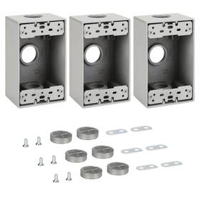 Xg-fsb32-3 Xggya Weatherproof Outlet Box Three 3/4 Inch Hole Outdoor Electrical Aluminum C