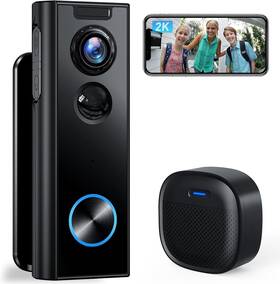 Xtu 313030619648 Doorbell Camera Wireless No Subscription 2k Video With Chime 2-wa