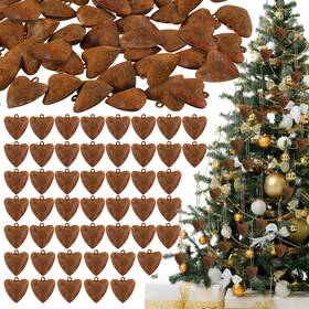 Xie-yaocom-2894 Yaocom 48 Pcs Rusty Bells Crafts Heart Shaped Valentines Day Bell