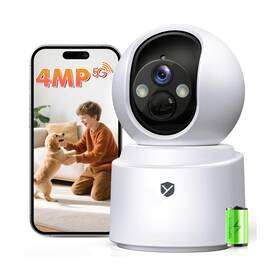Y660 Yespano 2.5k 4mp Pan/tilt Security Camera Indoor With 6000mah Battery 5g&2.4g Wifi C