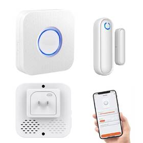 Yistech 762102483982 Door Chime With Phone App Wifi Open Contact Sensor Alarm 600